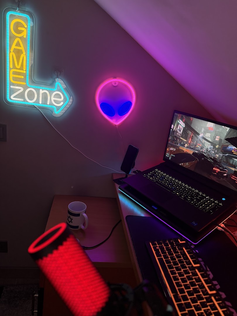 A view of Ahmed’s Alienware gaming room